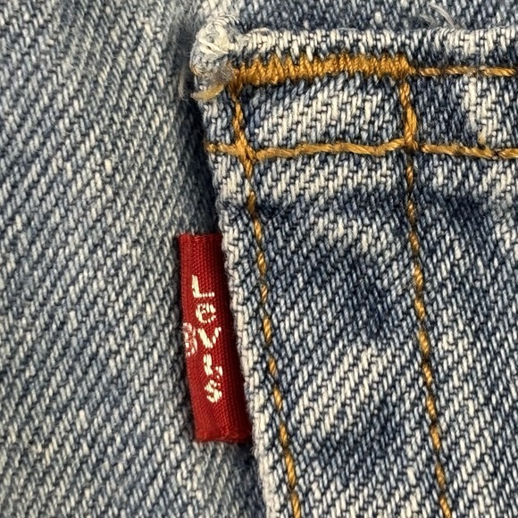 Levis 505 Jeans Mens 36x31 (Actual) Blue Regular Fit Denim Medium Wash Straight - Picture 14 of 16